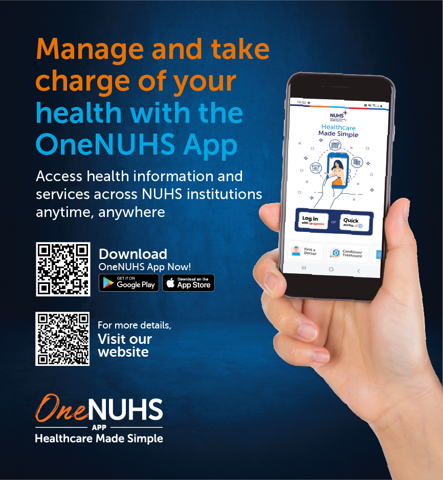 Be empowered to manage and take charge of your health today with the OneNUHS mobile application!