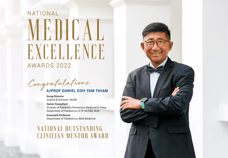 A/Prof Daniel Goh clinches National Outstanding Clinician Mentor Award at National Medical Excellence Awards (NMEA) 2022