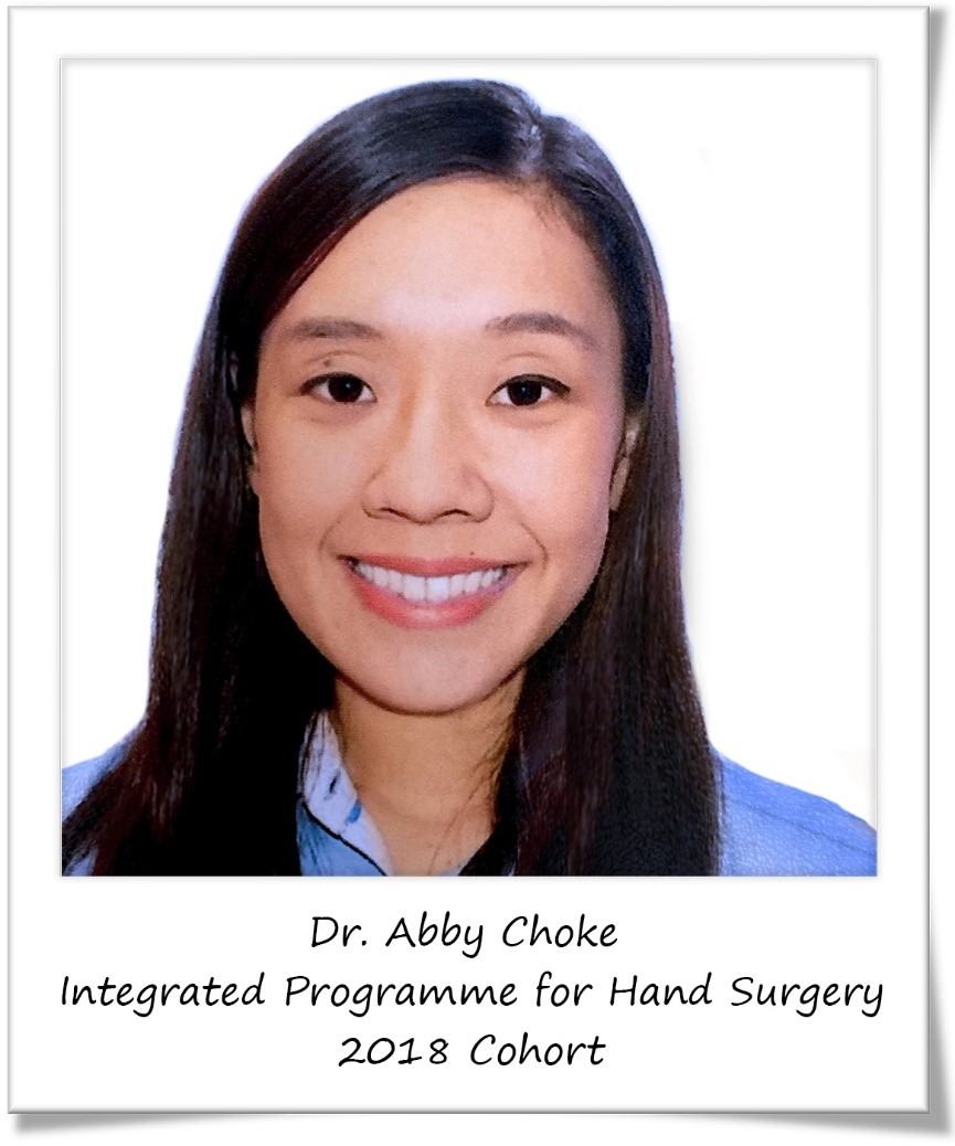 Dr Abby Choke, Integrated Programme for Hand Surgery, 2018 Cohort
