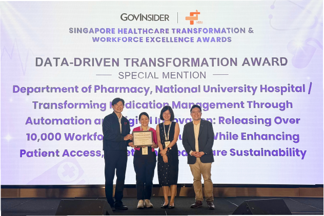 NUH Dept of Pharmacy - Data-Driven Transformation Award (Special Mention)