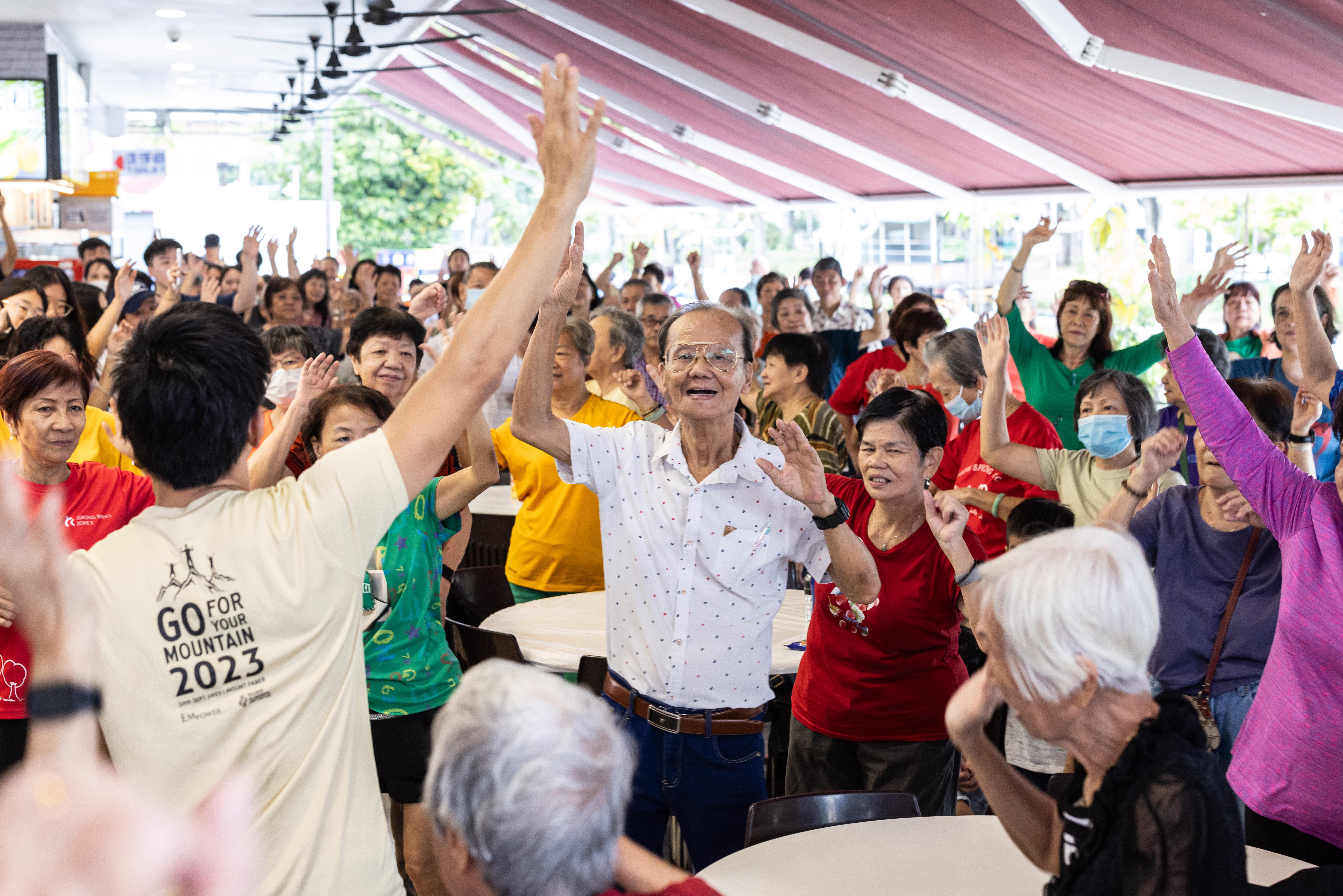 Outreach at coffee shops at Healthy Precinct