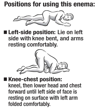Positions for using Fleet Enema