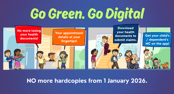 NUHS App goes green. No more hard copies from 1 January 2026.