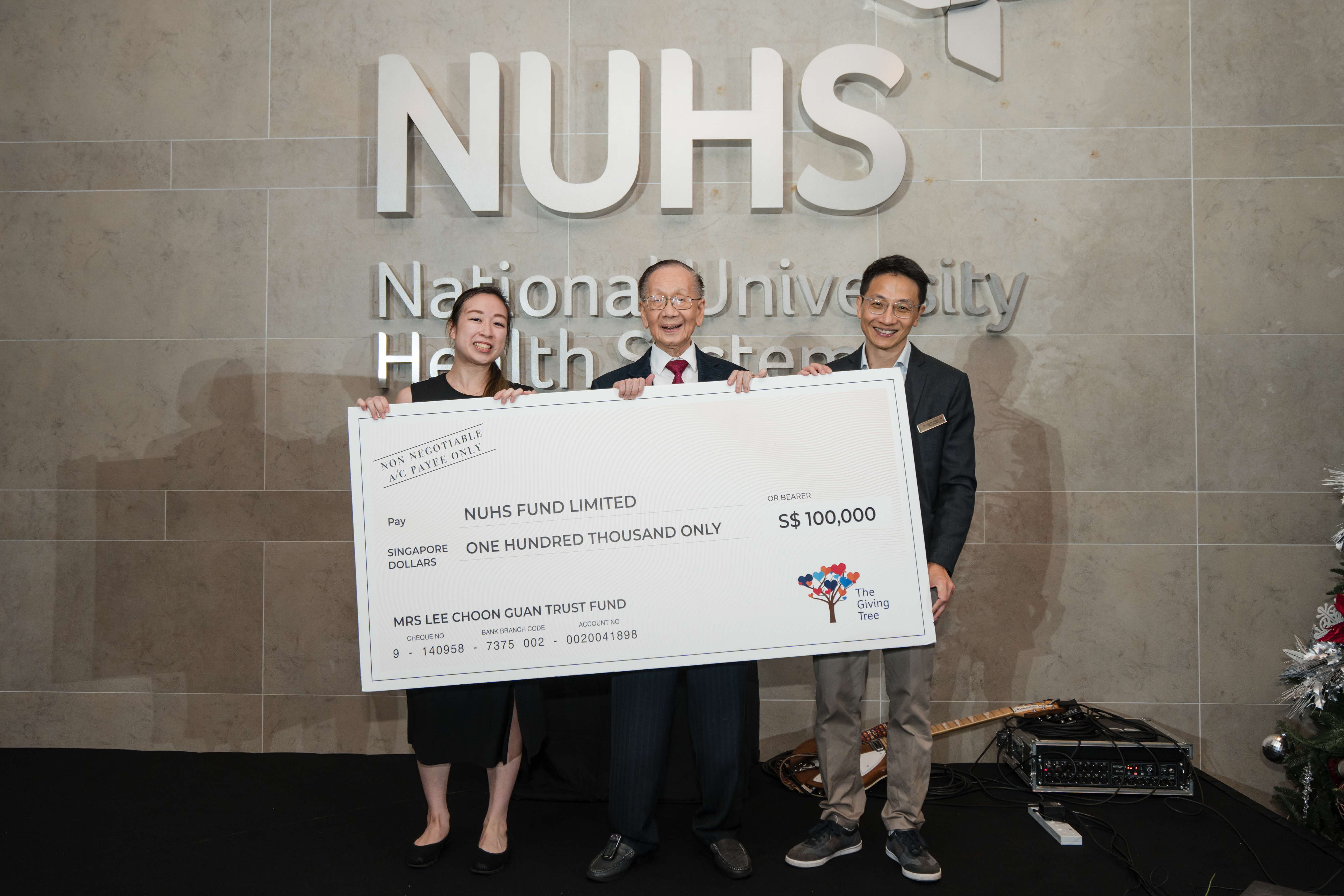 Cheque Presentation from Mrs Lee Choon Guan Trust Fund
