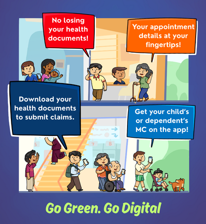 NUHS App - Go Green, Go Digital